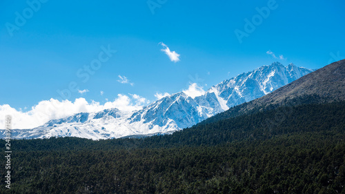 snow mountain blue sky