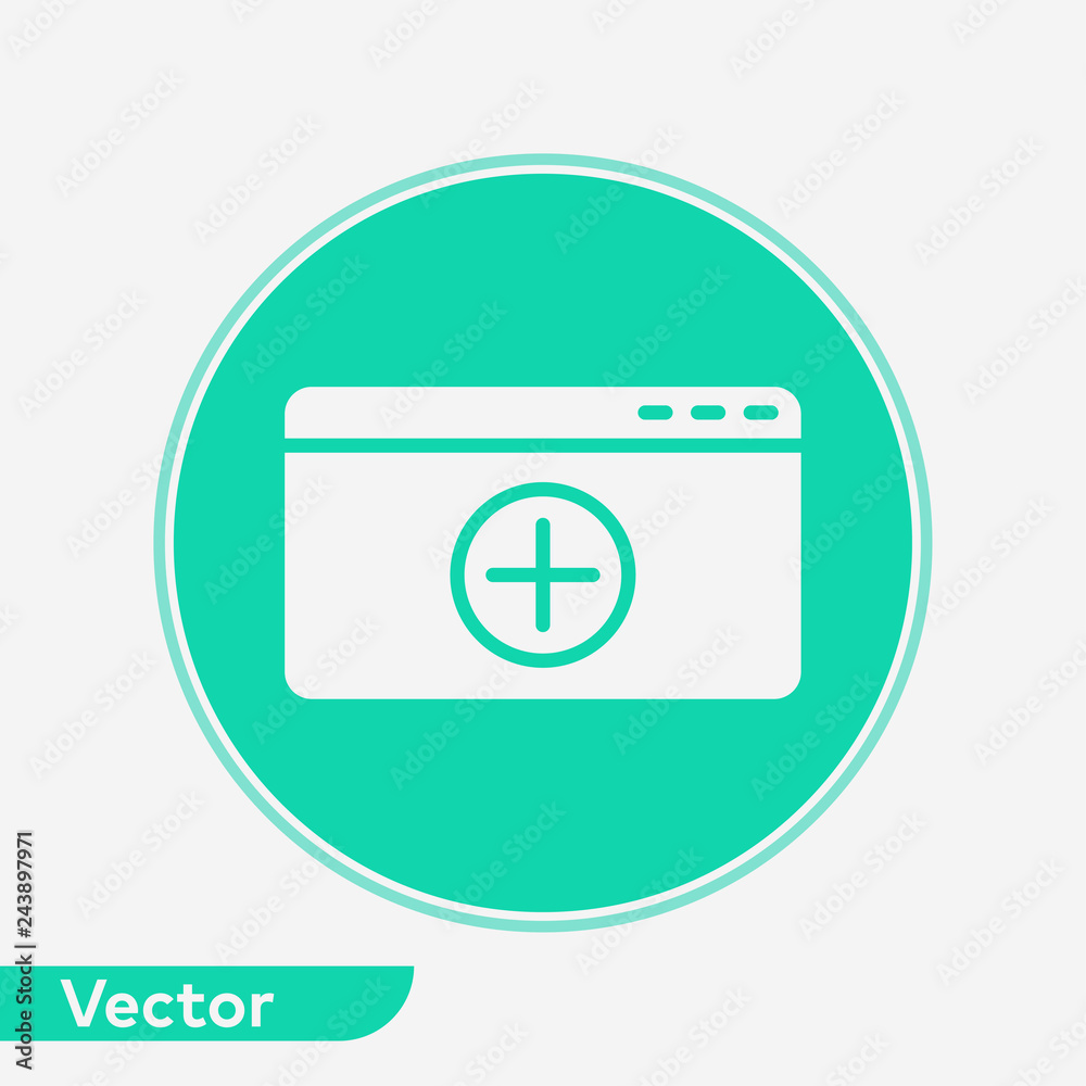 Add web page vector icon sign symbol Add web page vector icon sign symbol