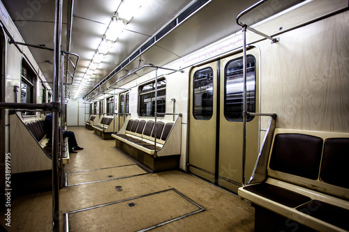 empty carriage Moscow subway
