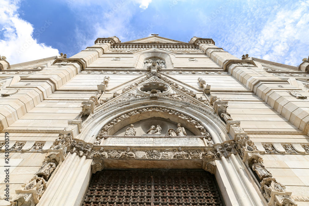Facade of Naples Cathedral in Naples, Italy Facade of Naples Cathedral in Naples, Italy