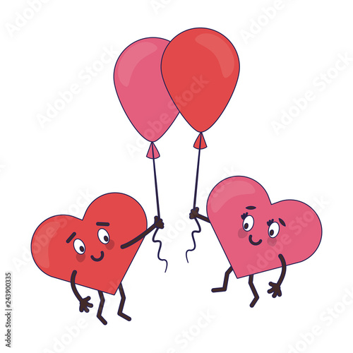 cute hearts in love cartoons