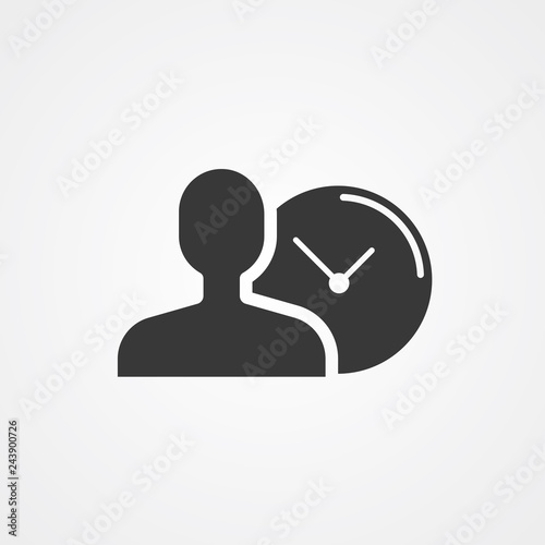 Punctuality vector icon sign symbol