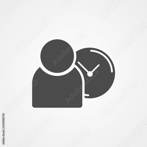 Punctuality vector icon sign symbol