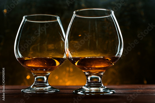 luxurious and expensive French brandy in a glass