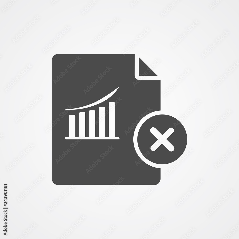 Obraz premium Remove file vector icon sign symbol