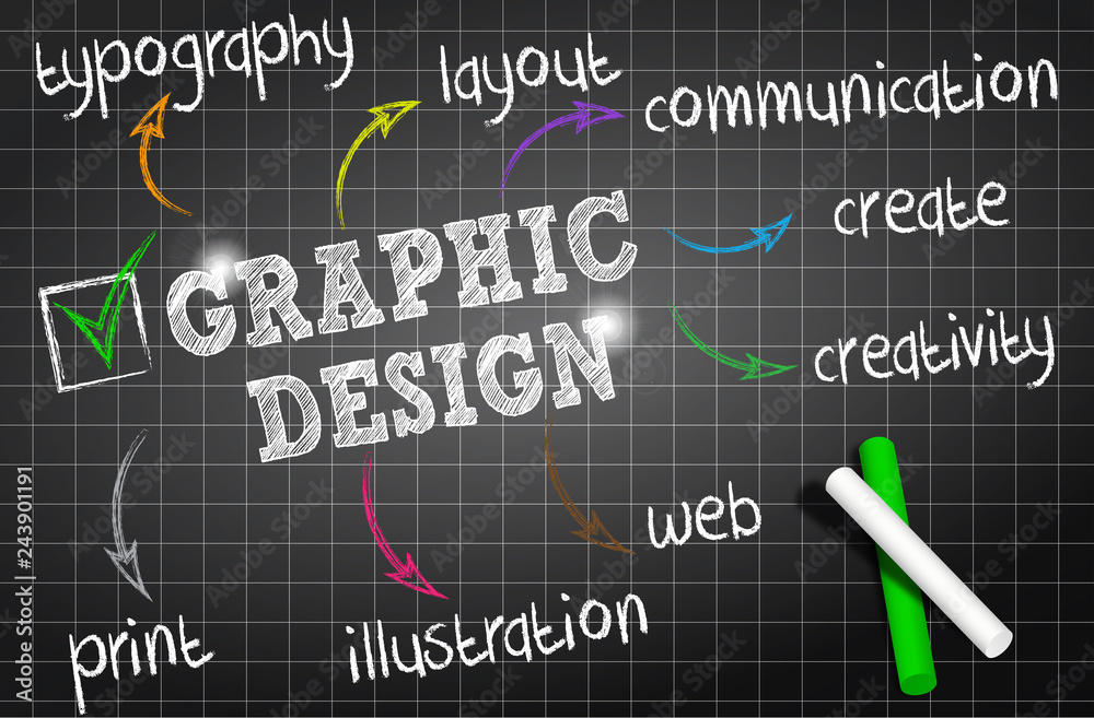 Ardoise craie : Graphic design Stock Vector