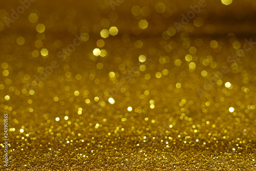 gold and white glitter abstract bokeh background Christmas  © Thanakorn