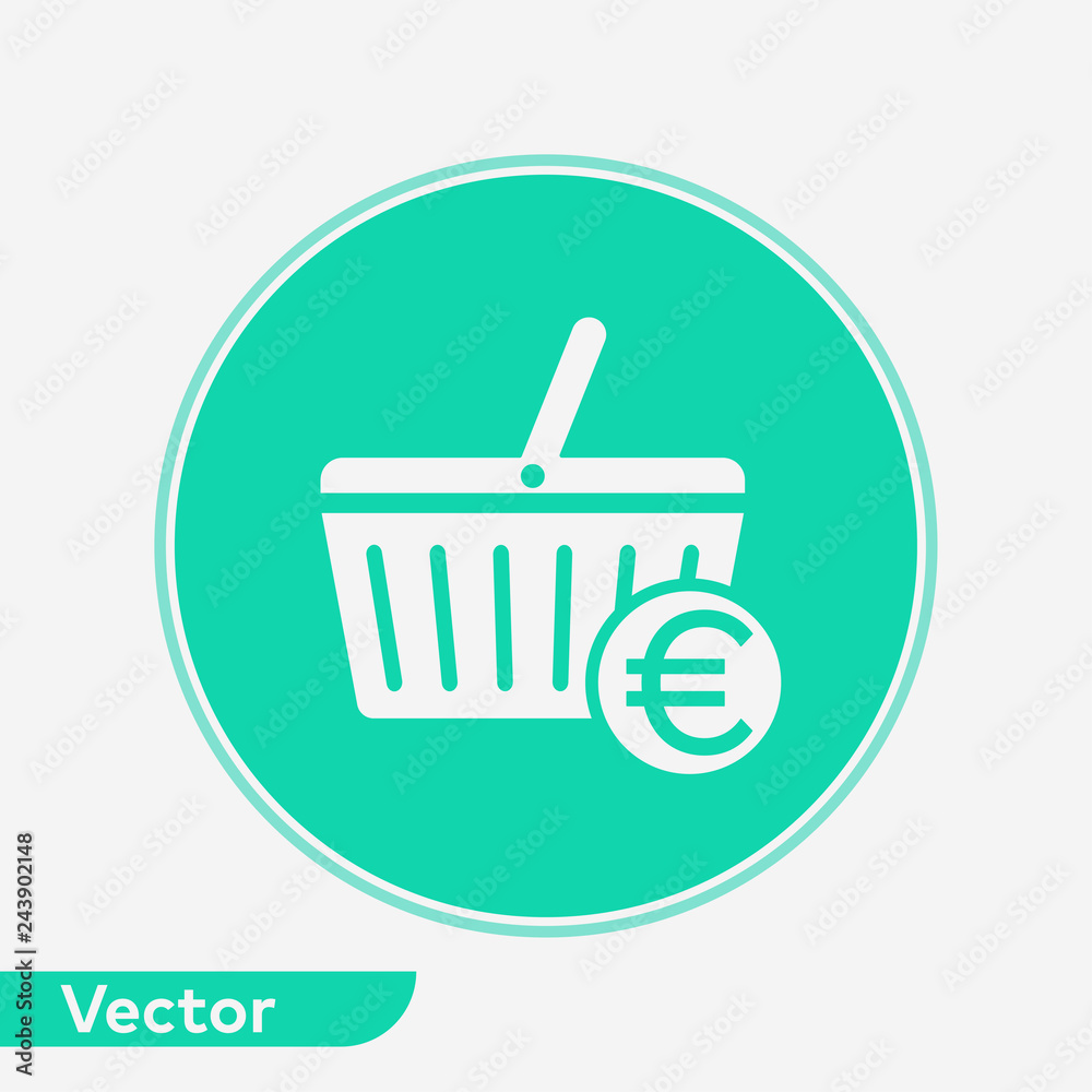 Shopping basket vector icon sign symbol Shopping basket vector icon sign symbol