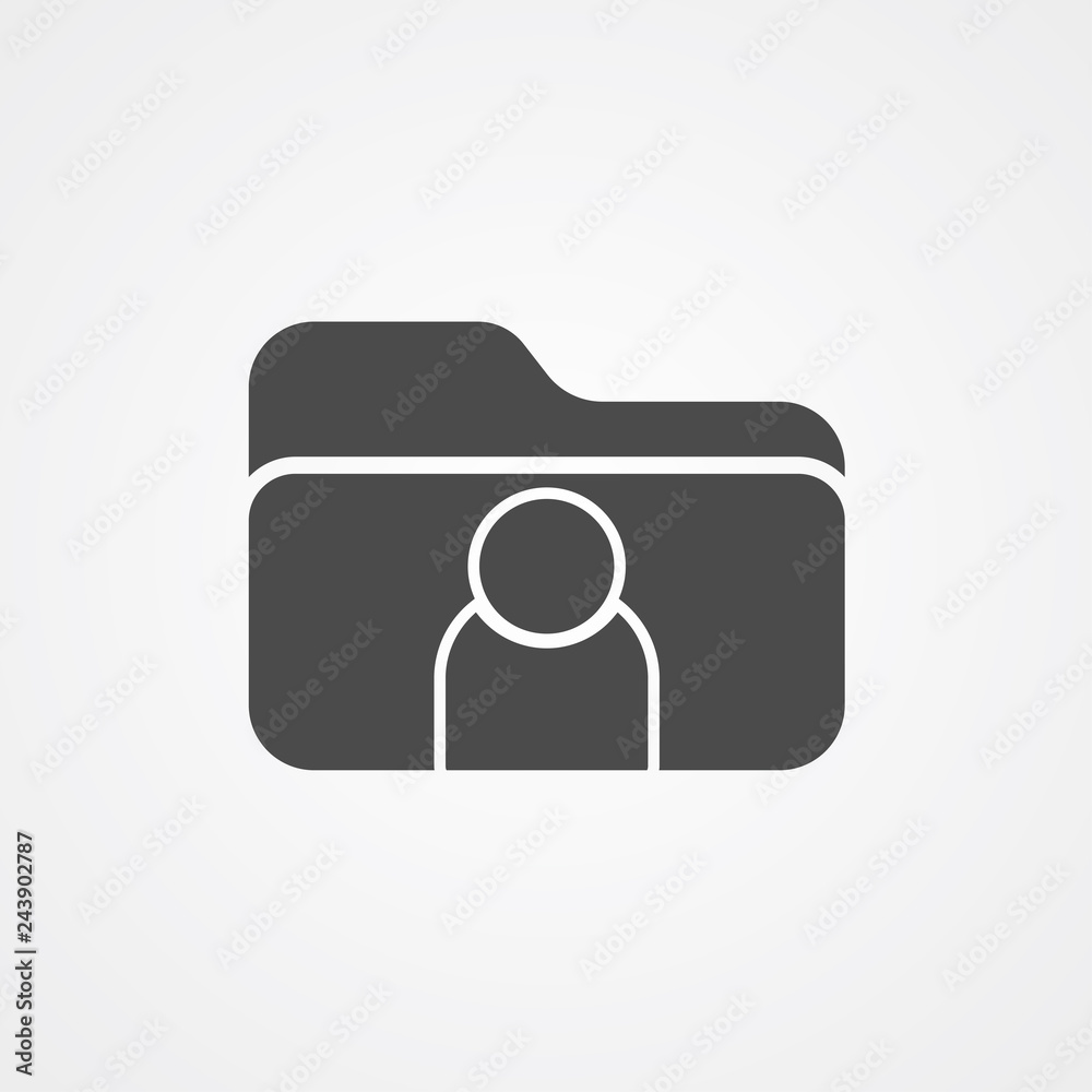 User folder vector icon sign symbol User folder vector icon sign symbol