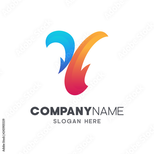 initial letter Y logo template, letter Y logo design, corporate identity ready for use