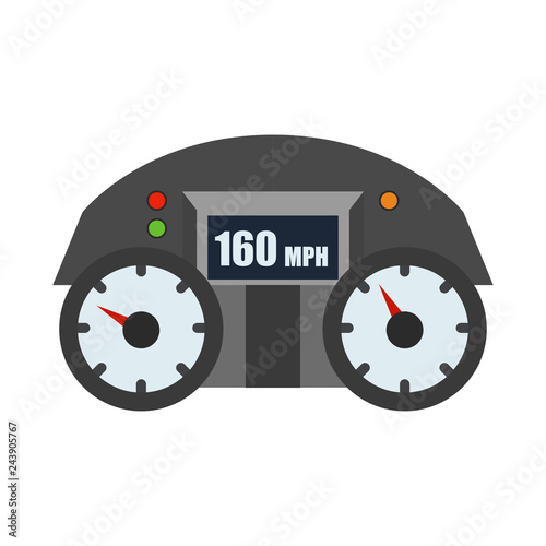 Speedometer. The motorcycle panel. Vector illustration. EPS 10.
