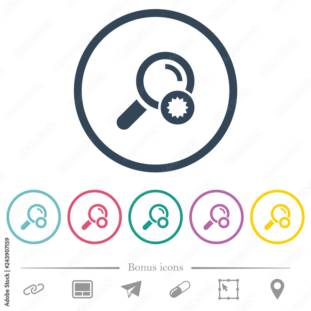 Trusted search flat color icons in round outlines Trusted search flat color icons in round outlines