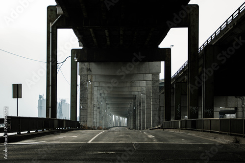 Photography A street under a highway