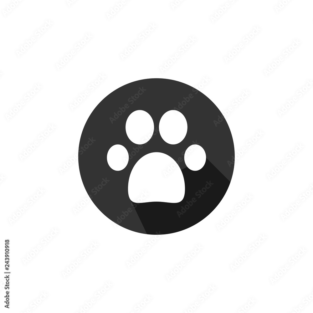 Paw print icon graphic design template vector Paw print icon graphic design template vector