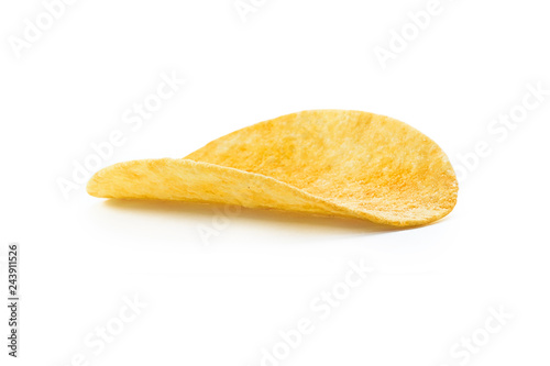 Delicious potato chip  isolated on white background