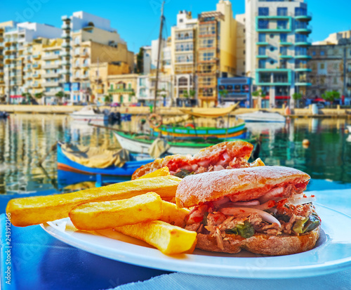 Breakfast at Spinola Bay, St Julian's, Malta photo