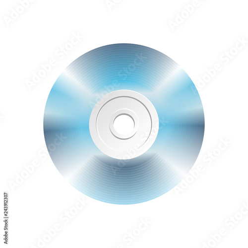 DVD or CD disc. Realistic disc. Vector illustration. EPS 10.