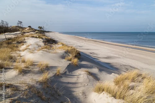 Obraz Plaża w Słowińskim Parku Narodowym. 