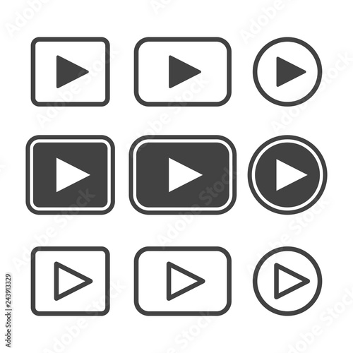 media player icon buttons