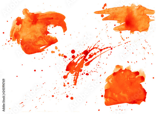 Colorful abstract watercolor texture with splashes and spatters. Modern creative watercolor background for trendy design.
