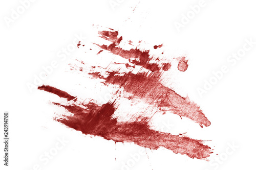 Bloody dry prints, isolated on white background