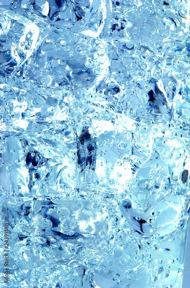 ice and water or iced water close up background