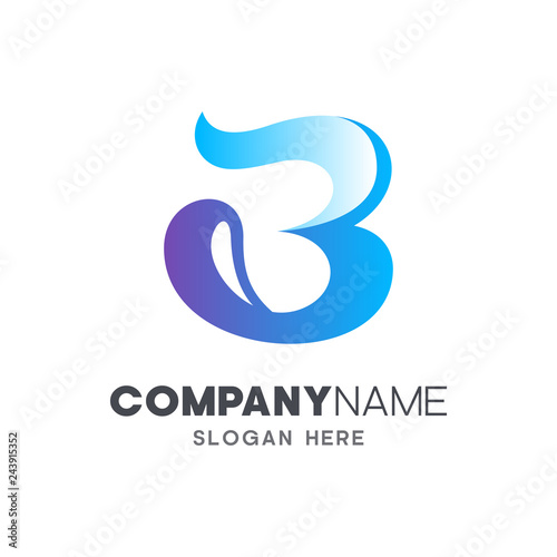 letter B logo template