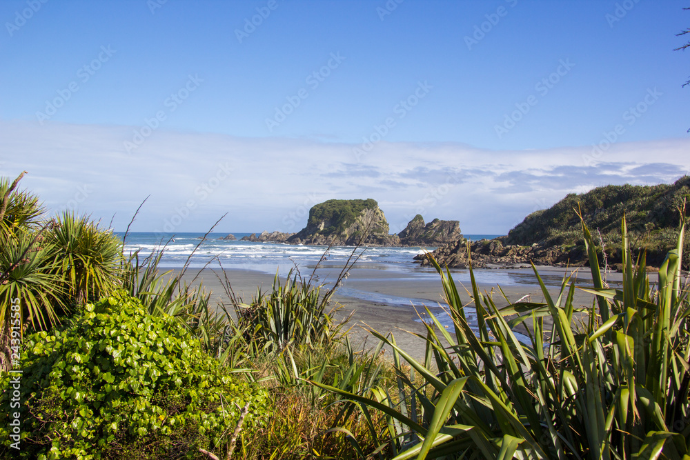 Stürmische Küste in Neuseeland