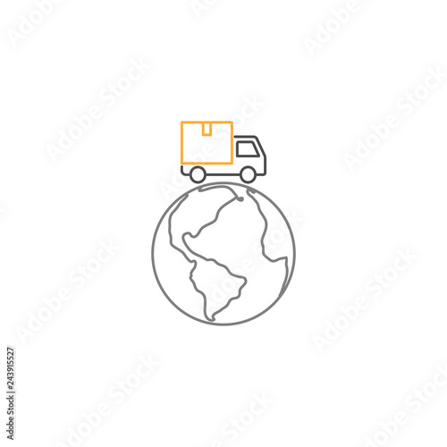Worldwide delivery icon