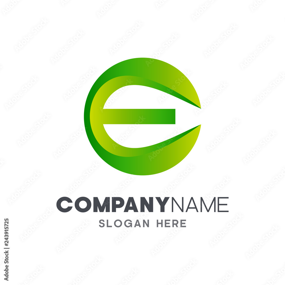 initial letter E business logo template initial letter E business logo template