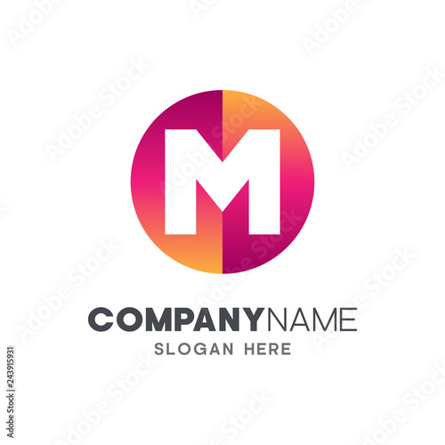 Free Download initial letter M business logo template - GFXLoad