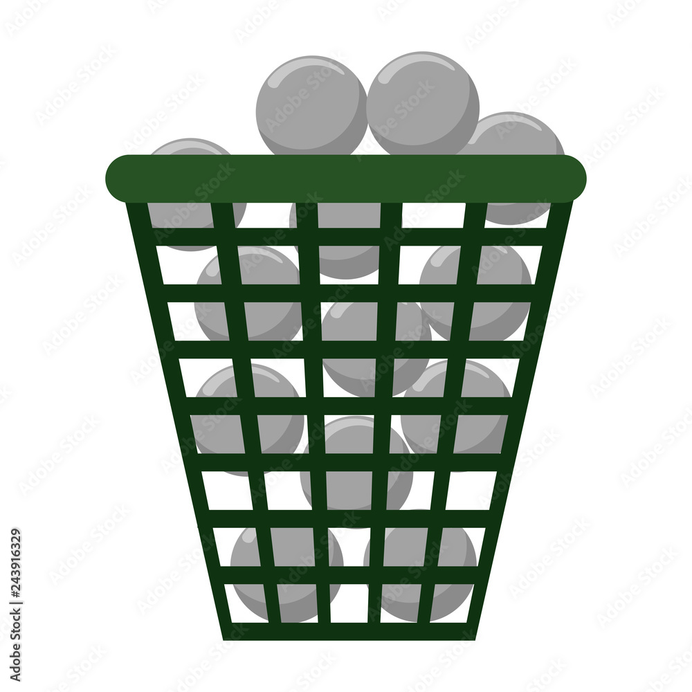 Golf balls in basket Golf balls in basket