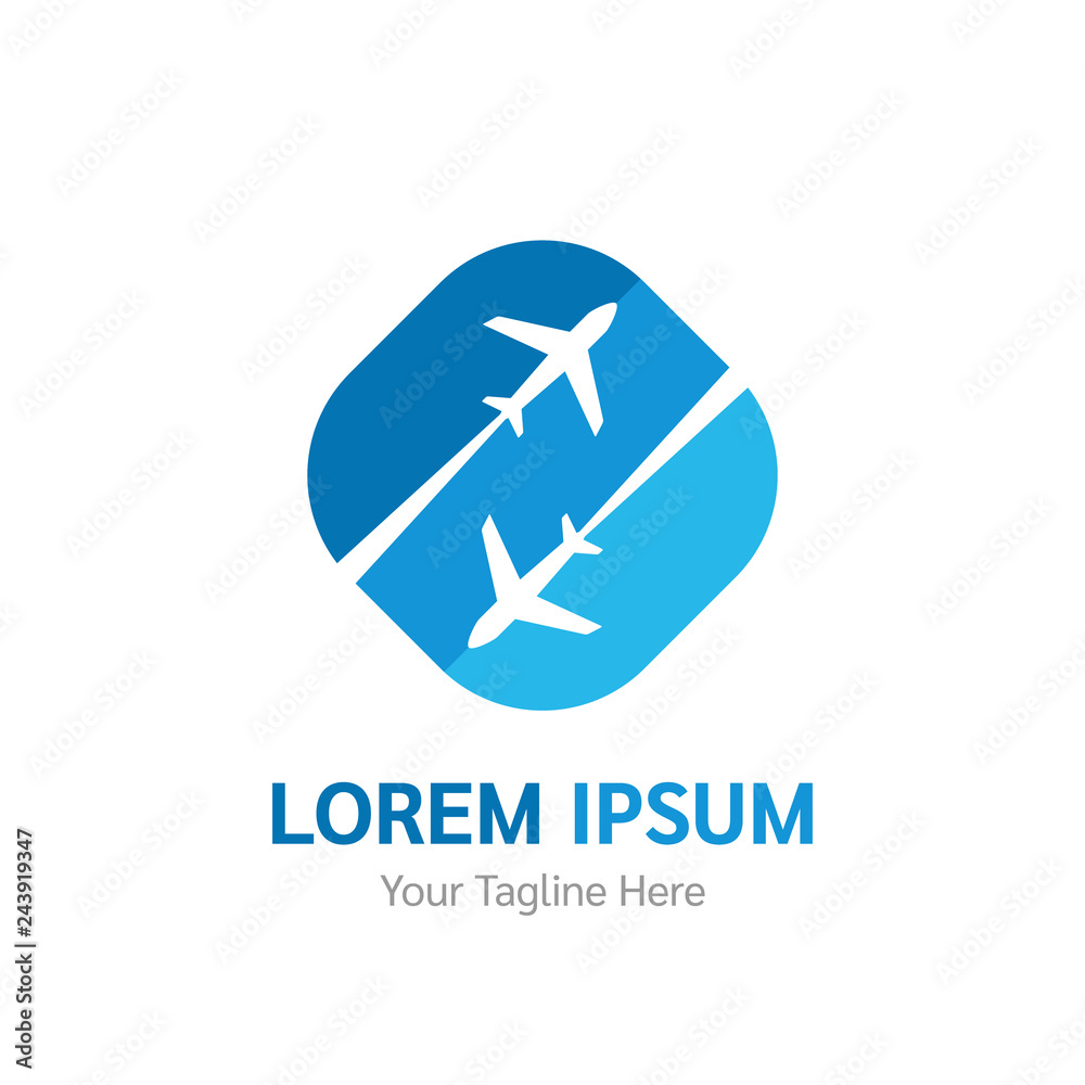 Airlines, travel or logistics company's vector logo, icon, symbol Airlines, travel or logistics company's vector logo, icon, symbol