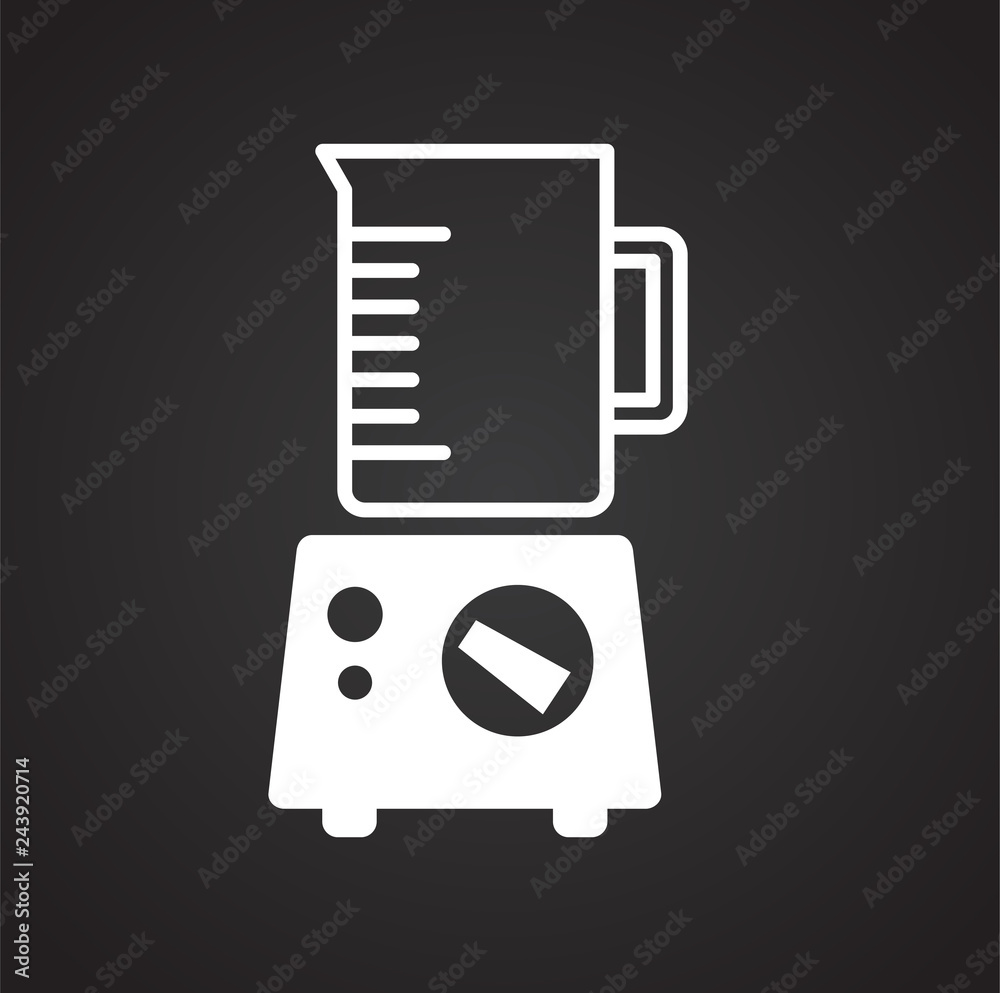 Blender icon on black background for graphic and web design, Modern simple vector sign. Internet concept. Trendy symbol for website design web button or mobile app Blender icon on black background for graphic and web design, Modern simple vector sign. Internet concept. Trendy symbol for website design web button or mobile app