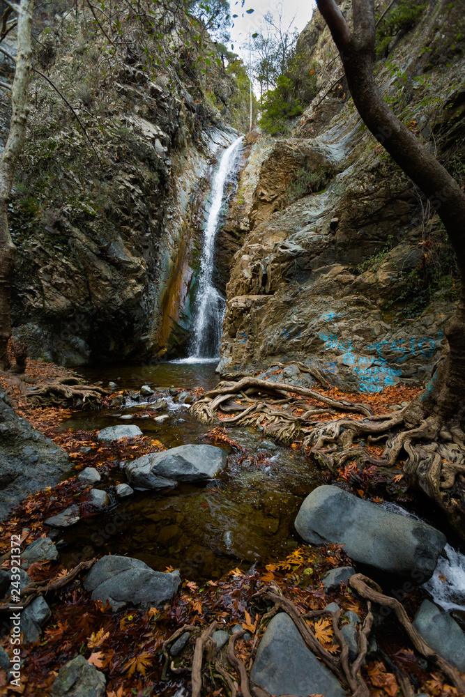 Hiking trail Millomeris waterfall Cyprus Hiking trail Millomeris waterfall Cyprus