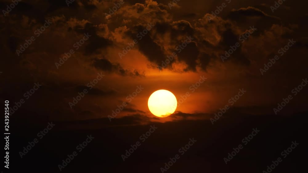 Sunset, sunrise with clouds. orange skies and sun Sunset, sunrise with clouds. orange skies and sun