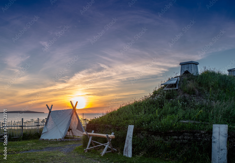 Sunset in a Viking Village