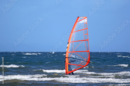 Windsurfer on the sea