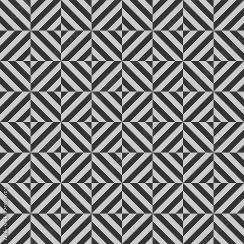 Vector geometric seamless pattern with stripes, lines, squares