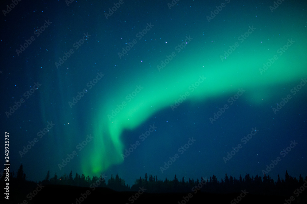Aurora borealis as magical phenomenon of Northern sky