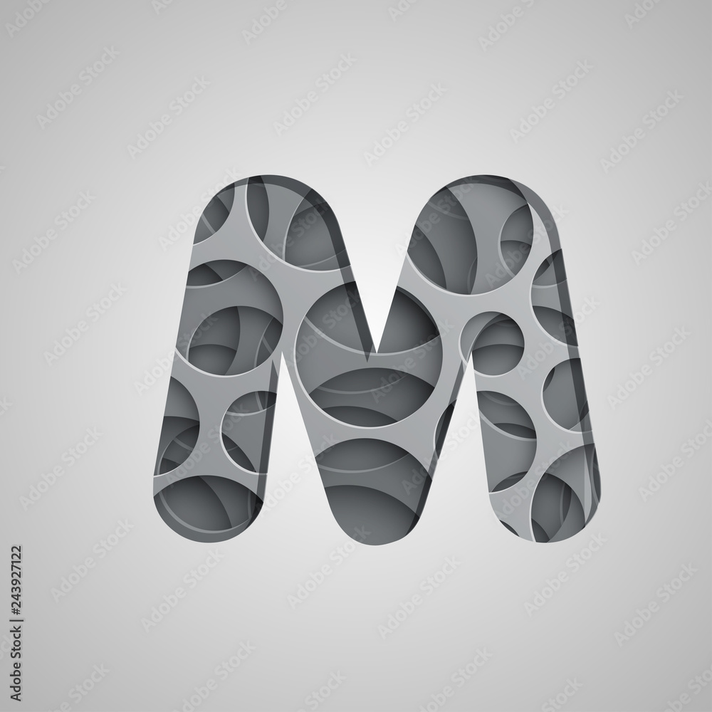 Layered 'hole' character from a fontset, vector Layered 'hole' character from a fontset, vector