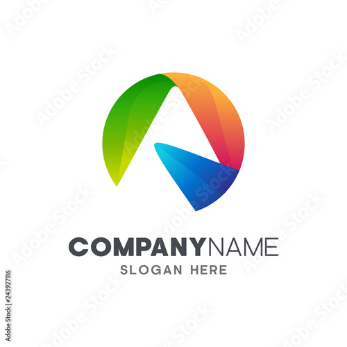 Free Download initial letter A logo template - GFXLoad