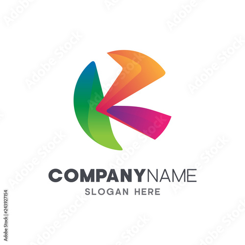 Free Download initial letter K logo template - GFXLoad