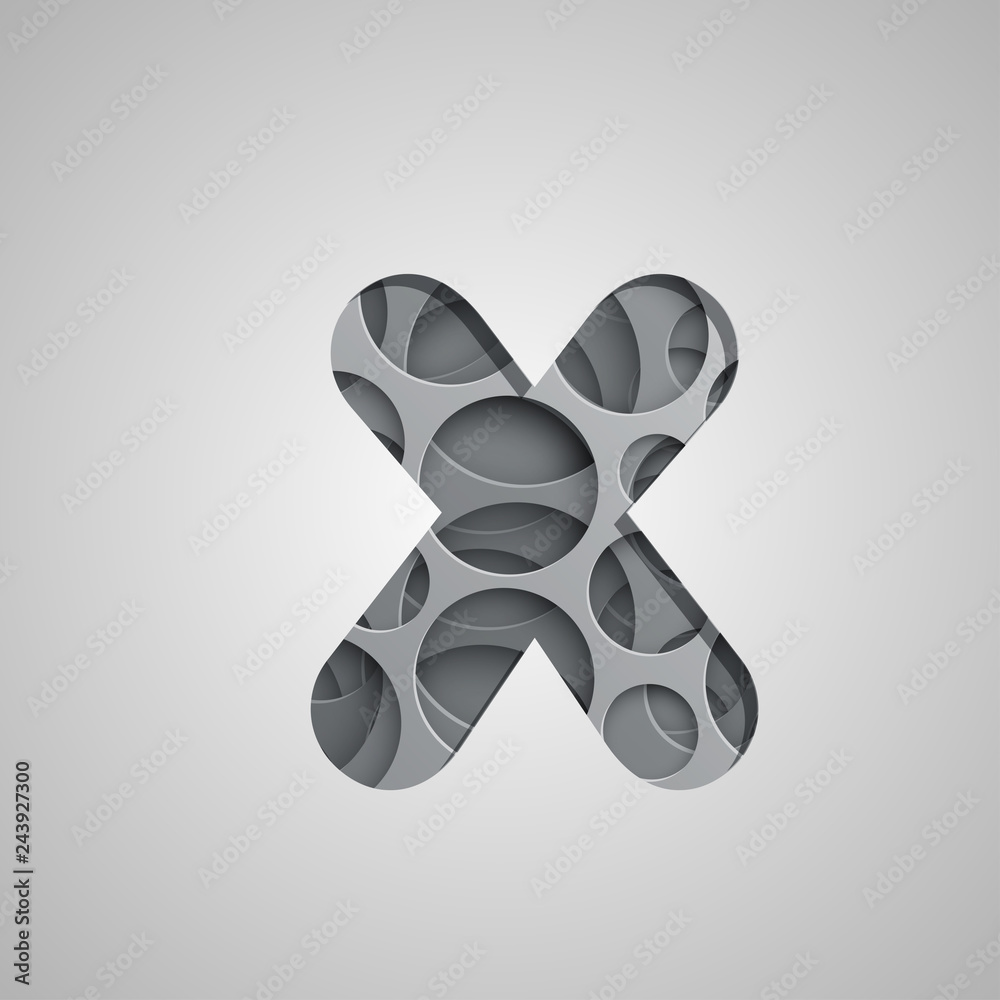 Layered 'hole' character from a fontset, vector