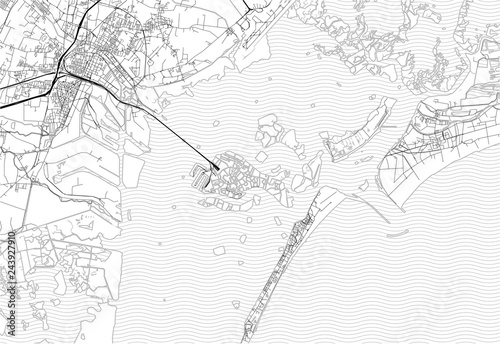 Area map of Venice, Italy