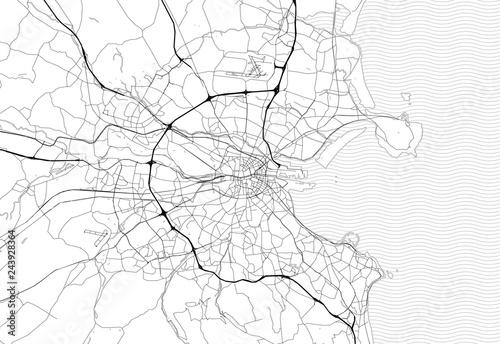 Area map of Dublin, Ireland