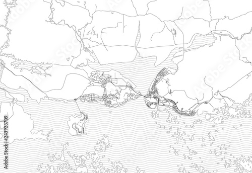 Area map of Ha Long, Vietnam