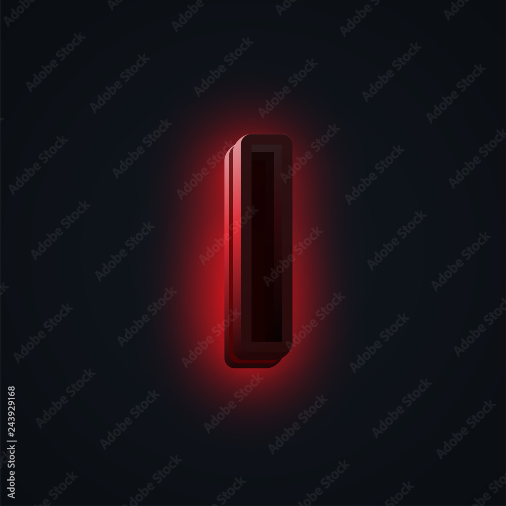 Red 'CLUB' neon lights character from a fontset, vector Red 'CLUB' neon lights character from a fontset, vector
