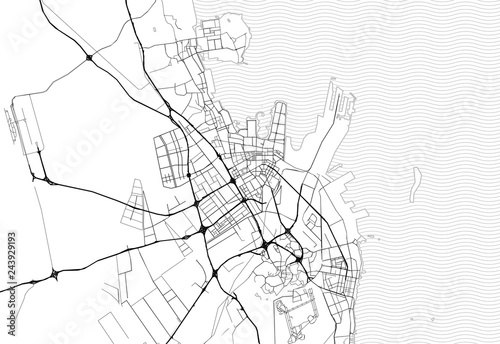 Area map of Dammam City, Saudi Arabi photo