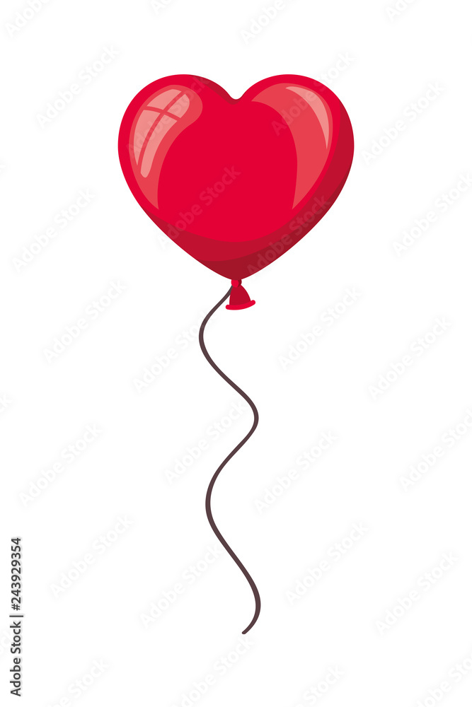 heart shaped balloon isolated icon heart shaped balloon isolated icon